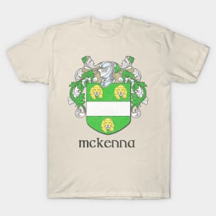 McKenna / Faded Style Family Crest Design T-Shirt